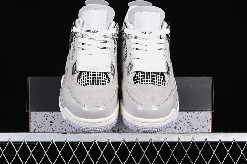 All categories Air Jordan Jordan series basketball shoes Air Jordan 4 Air Jordan 4 Retro "Frozen Moments" AJ4 Joe 4 electroplated silver AQ9129-001